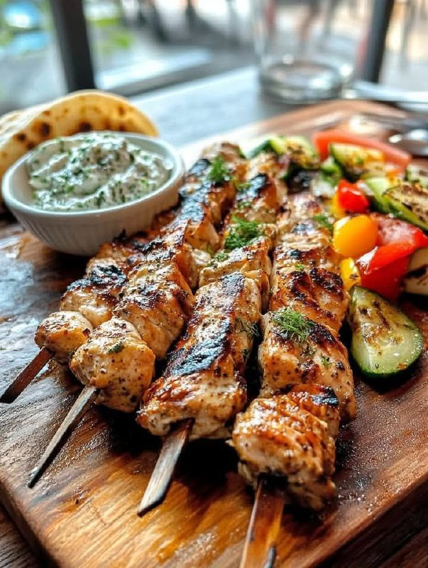 Griechische Hühnchen-Souvlaki-Spieße