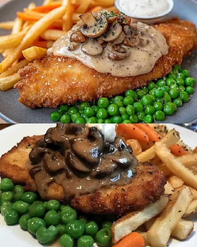 Jägerschnitzel nach Art des Hauses