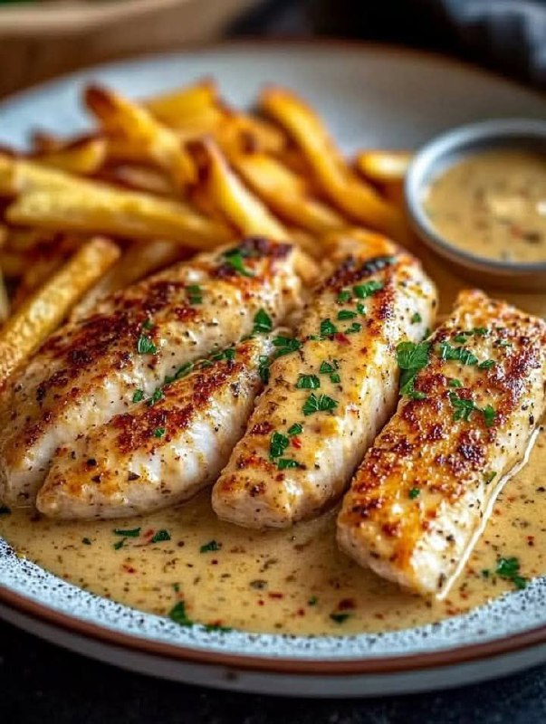 Hähnchenfilet in cremiger Knoblauchsauce