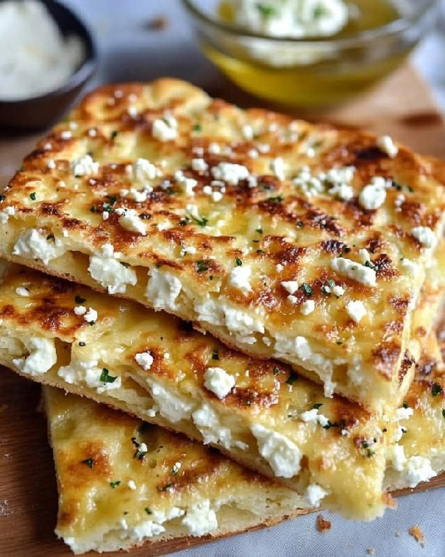 Einfaches Feta-Fladenbrot