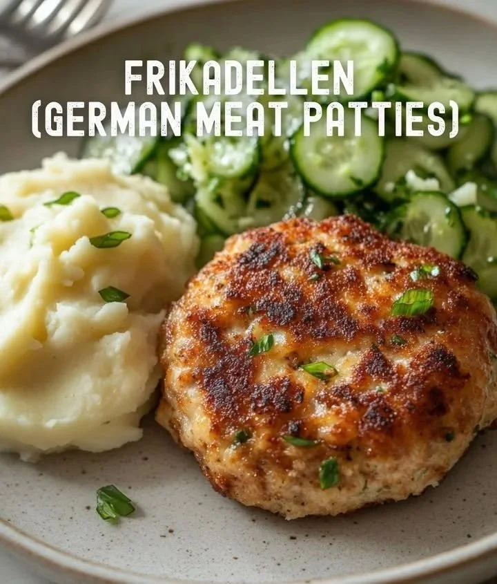 Leckere Frikadellen auf einem Teller mit frischem Gemüse
