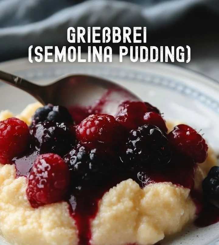 Schüsseln mit leckerem Grießbrei, dekoriert mit frischen Früchten