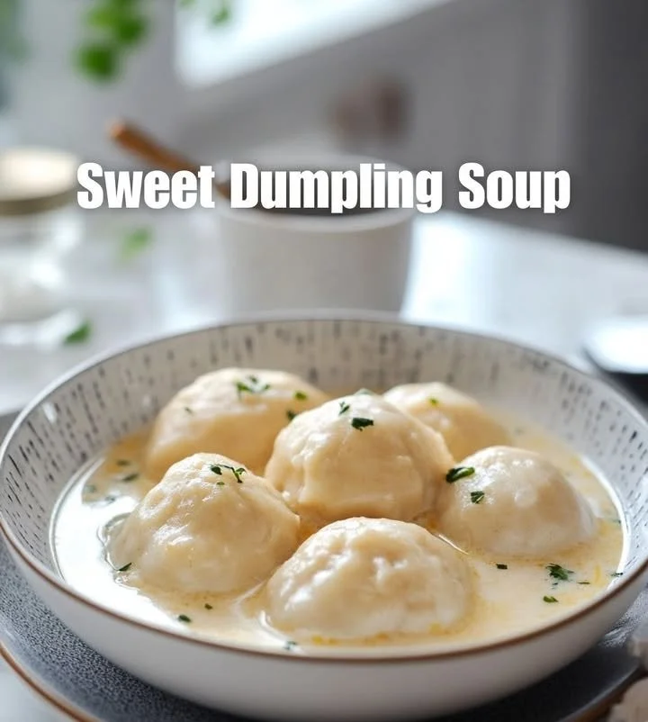 Süße Knödelsuppe mit frischen Zutaten und köstlichem Aroma