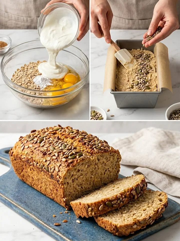 Hausgemachtes Haferbrot mit nur 4 Zutaten, gesund und lecker