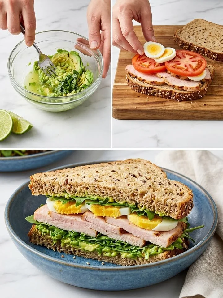 Herzhaftes Power-Sandwich mit frischen Zutaten und viel Energie.