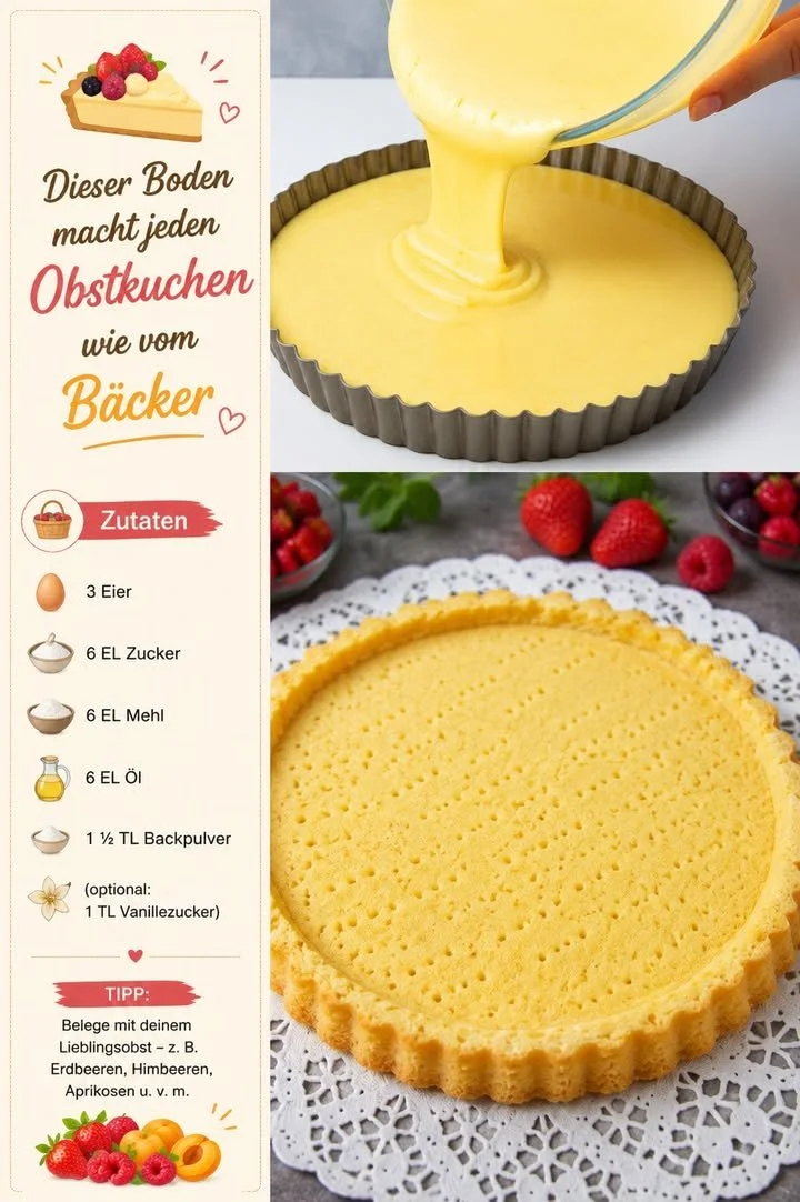 Leckerer Obstkuchen mit frischen Früchten und saftigem Teig