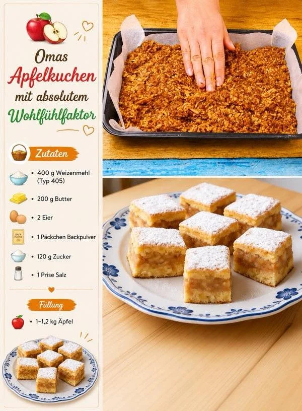 Omas Apfelkuchen - ein köstlicher Snack mit Äpfeln und Wohlfühlfaktor