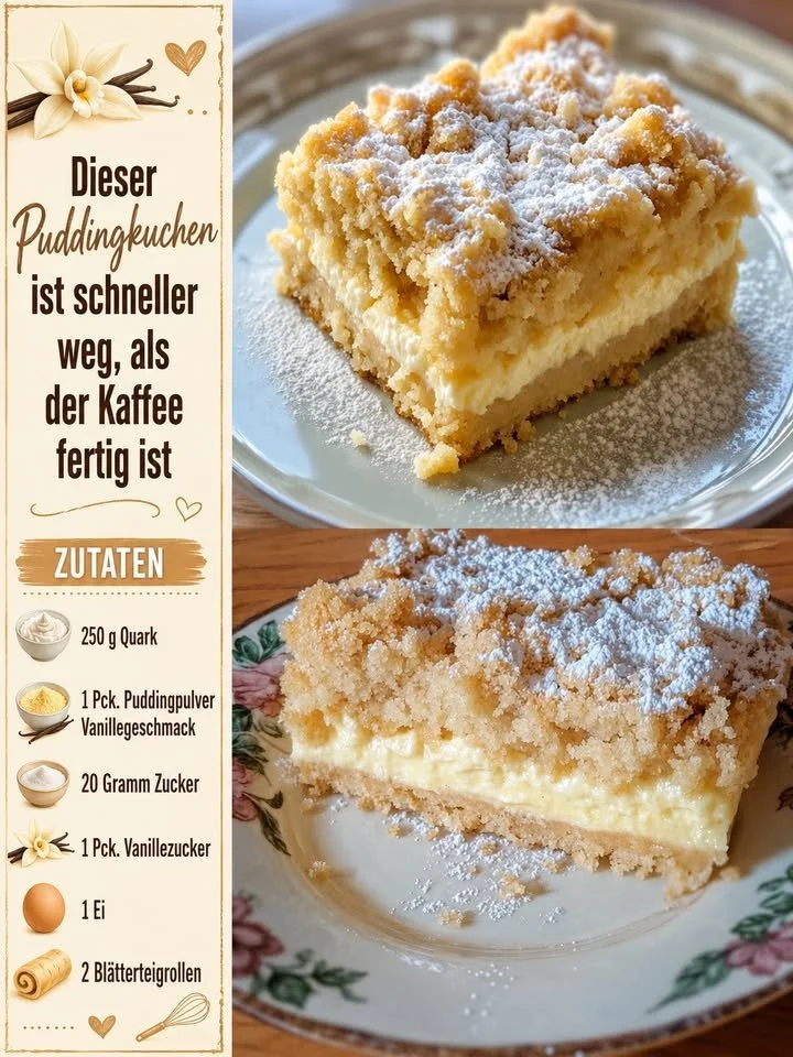 Leckerer Puddingkuchen mit Schokoladengeschmack und frisch gebacken.