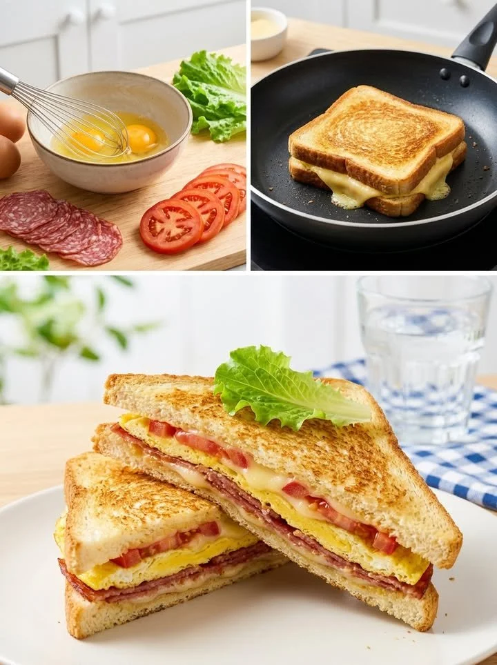 Das ultimative Toast-Sandwich, perfekt zubereitet mit frischen Zutaten.