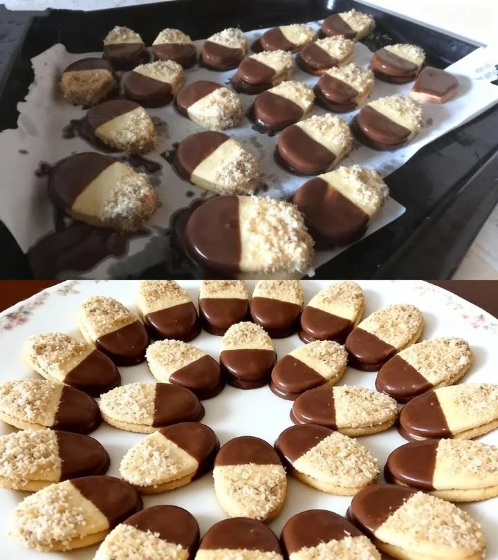 Frisch gebackene Kekse direkt vom Blech zum Genießen