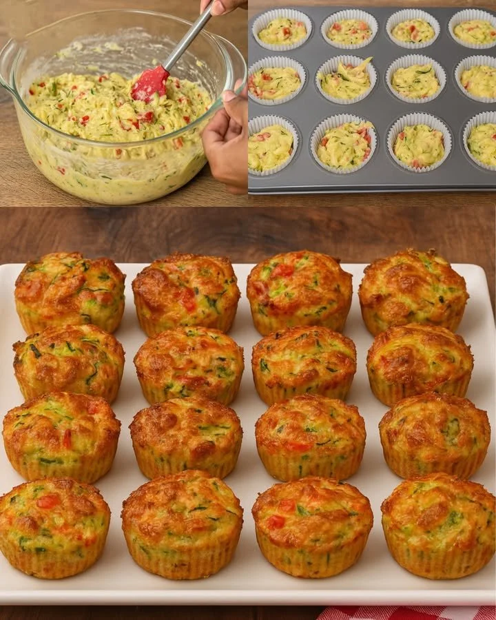 Saftige Zucchini-Muffins frisch aus dem Ofen