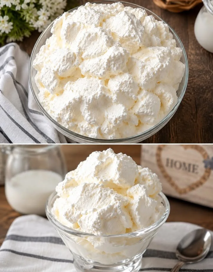 Schnelles Joghurt Eis Rezept ohne Eismaschine, serviert in einer Schüssel.
