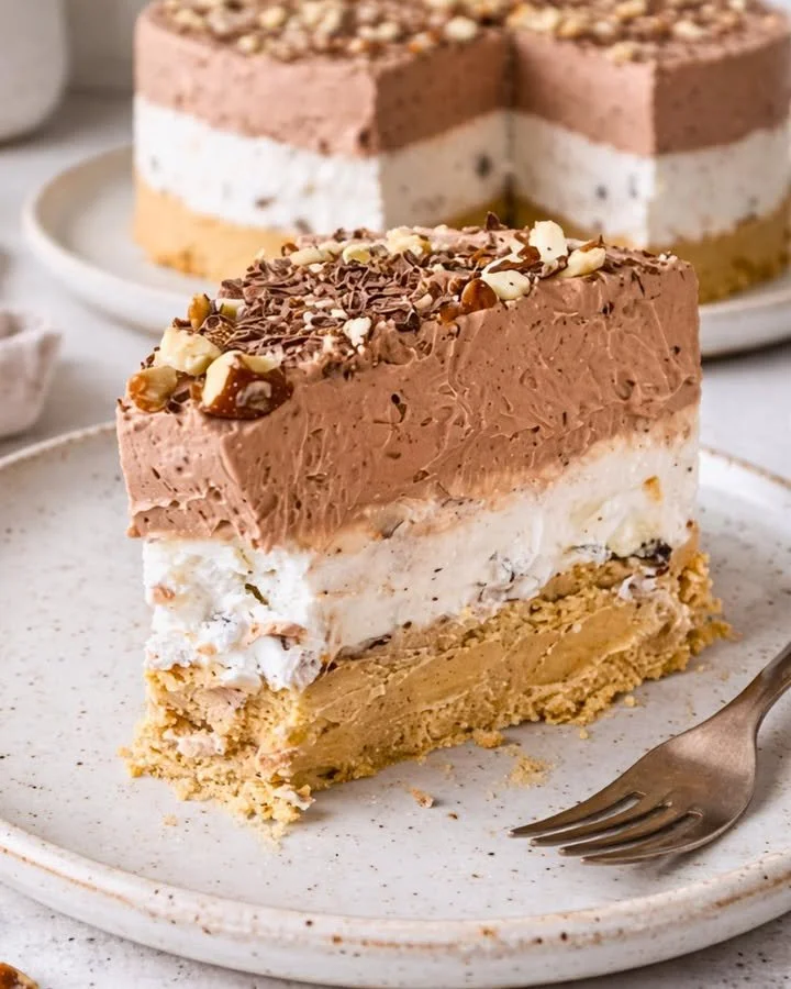 Leckere Bananensahnetorte mit frischen Bananen und Sahne