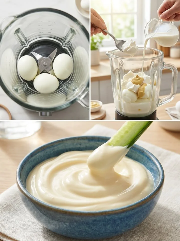 Cremige High-Protein-Mayo in einem Glas für gesunde Ernährung