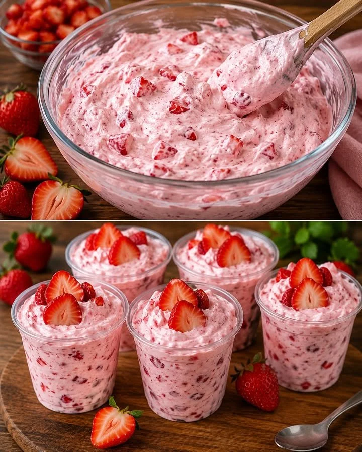 Erdbeer Joghurt Traum - cremiger Joghurt mit frischen Erdbeeren.