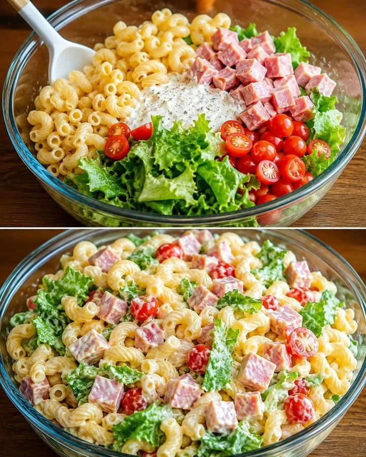 Frischer Salat mit Joghurt als gesunde und schmackhafte Mahlzeit