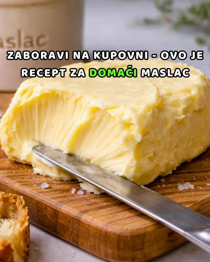 Hausgemachte Butter aus frischer Sahne zubereitet