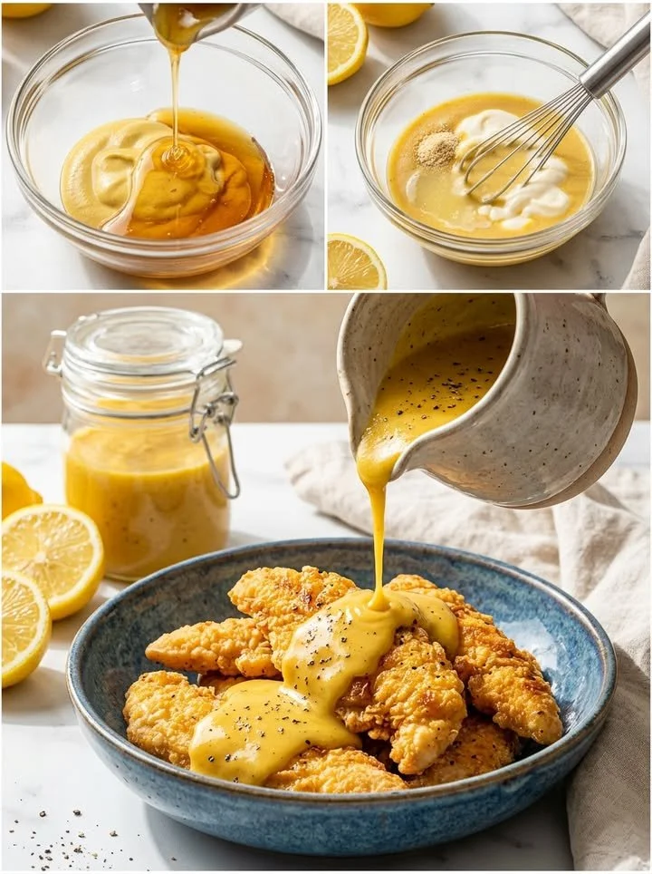 Keto-Honig-Senf-Sauce als schmackhafte Beigabe für gesunde Gerichte