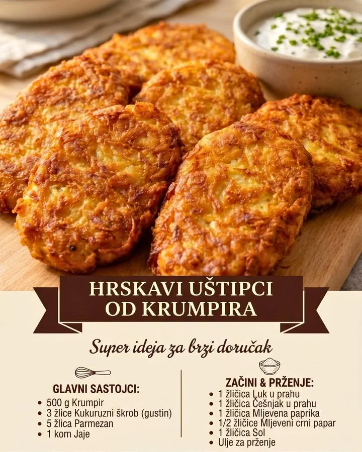 Knusprige Kartoffelpuffer frisch zubereitet auf einem Teller serviert