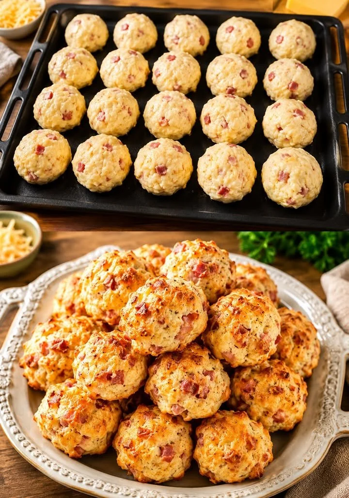 Leckere Quark Pizza Bällchen auf einem Teller serviert