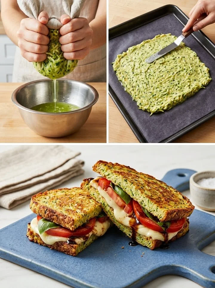 Saftiges Zucchini-Brot ohne Mehl auf einem Tisch serviert