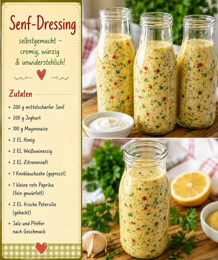 Hausgemachte Salatsauce wie im Restaurant für köstliche Salate