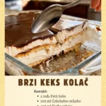 Schneller Keks-Kuchen ohne Backen, serviert mit Schokoladenglasur
