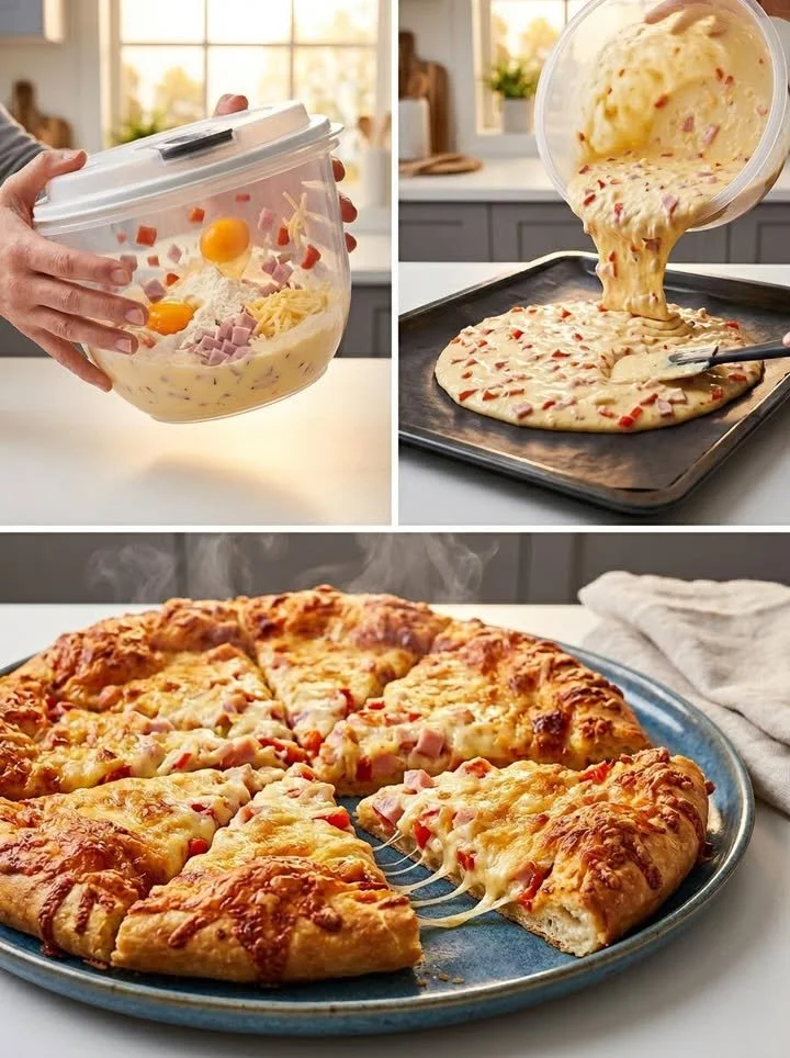 Schnellste Schüttelpizza der Welt zubereitet und serviert