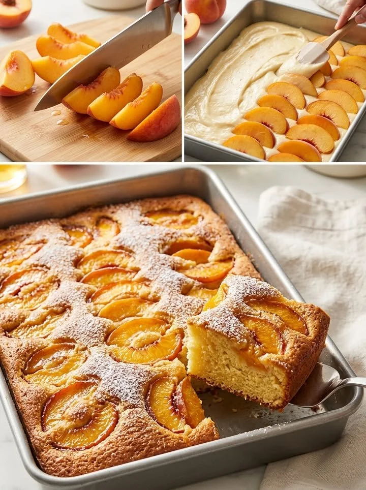 Ein köstlicher Peach Dream Dessert, schnell zubereitet in 25 Minuten.
