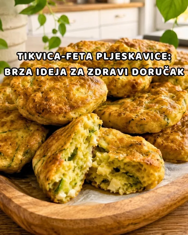 Leckere Zucchini-Pfannkuchen auf einem Teller serviert