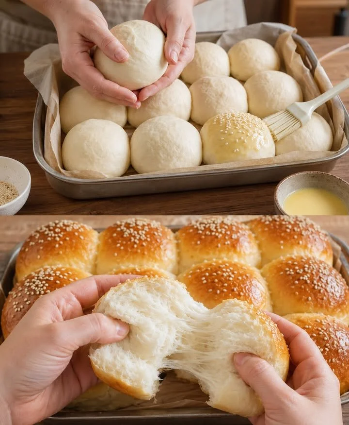 Köstliche Buttermilch-Brötchen frisch aus dem Ofen