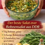 DDR Bohnensalat mit frischen Bohnen und Gemüse