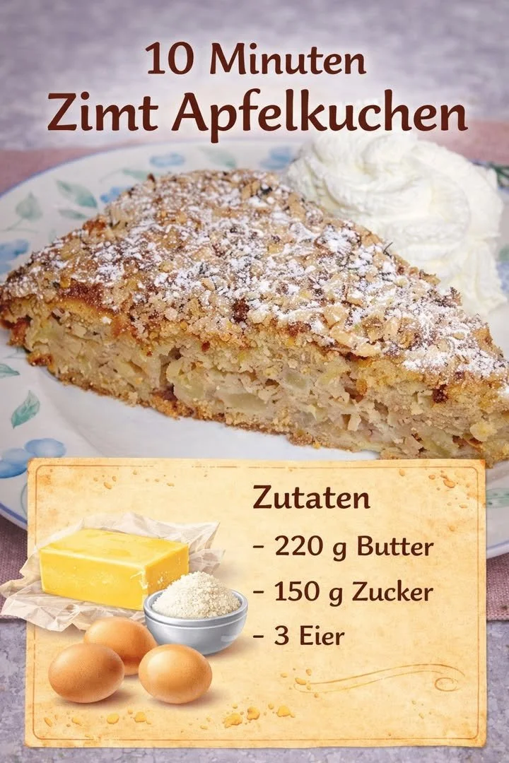 Der ultimative Zimtkuchen mit Zimt und Zucker garniert, frisch gebacken.