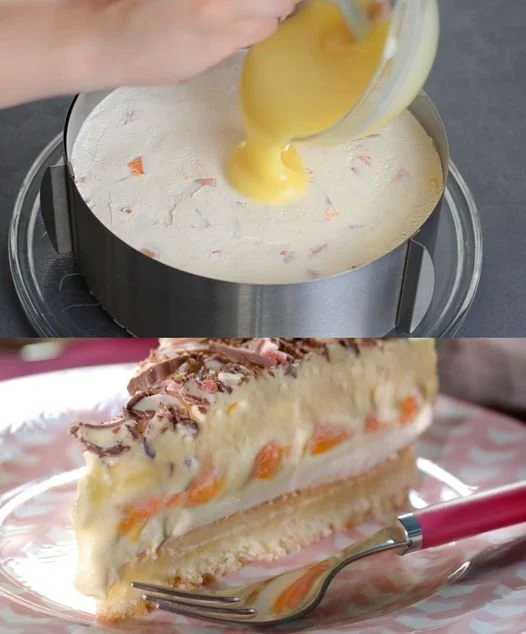 Erfrischende Calypso Torte mit Tropenfrüchten und Sahne