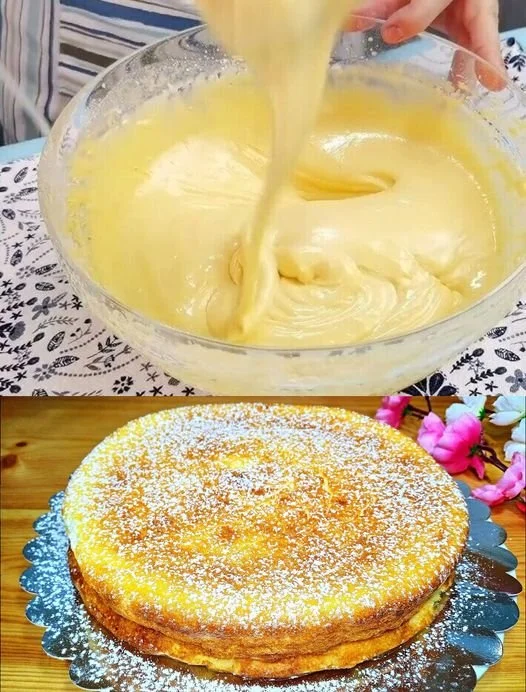 Fantastischer Joghurtkuchen frisch gebacken auf einem Teller