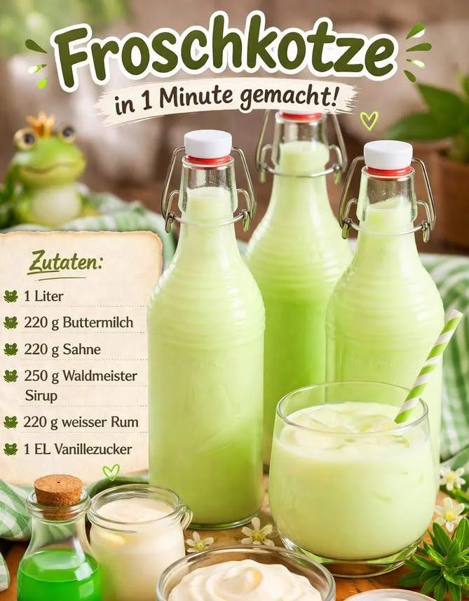 Schnelles Rezept für Froschkotze in 1 Minute zubereitet.