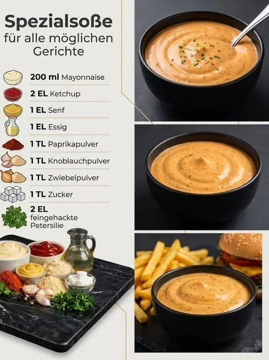 Leckere Imbiss-Soße zum Verfeinern von Snacks
