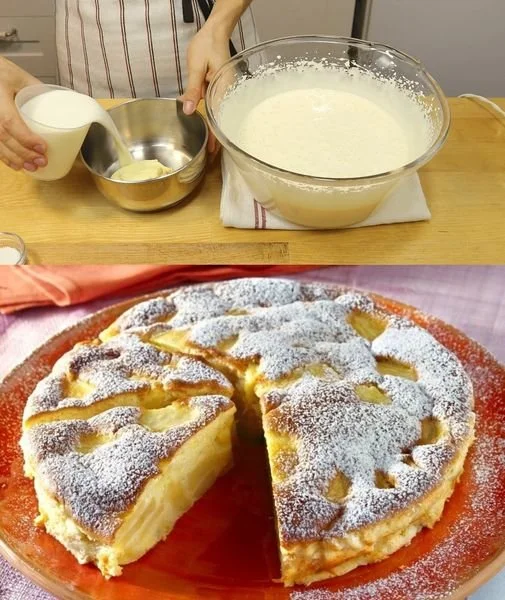 Schneller italienischer Apfelkuchen, frisch gebacken und lecker