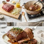 Klassischer Sonntags-Rinderbraten, perfekt zubereitet für festliche Anlässe.