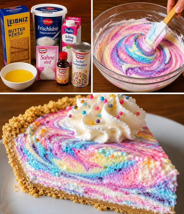 Frischkäse Torte ohne Backen, schnell und einfach zubereitet