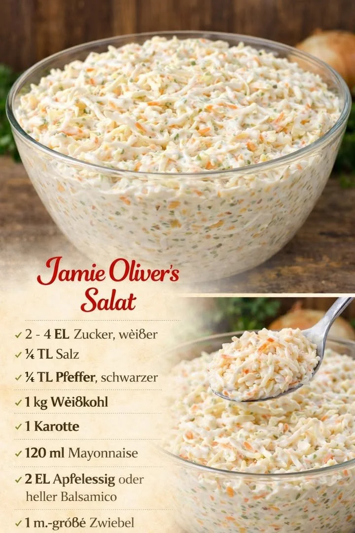Einbowl mit Jamie Olivers frischem Salat, voller bunter Zutaten.