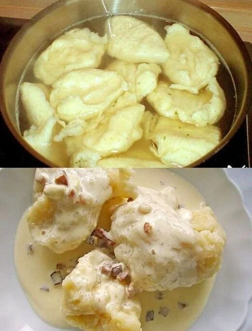 Köstliche Omas Mehlklöße aus traditionellem Rezept zubereitet