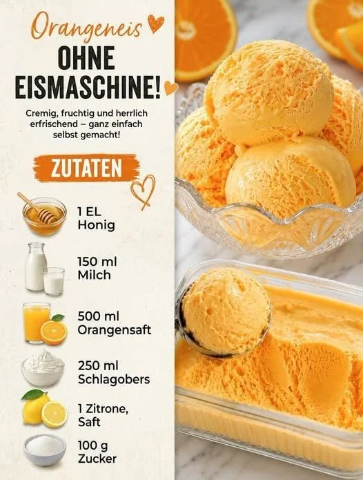Schmackhaftes Orangeneis auf einem Waffelbecher, ideal für warme Tage