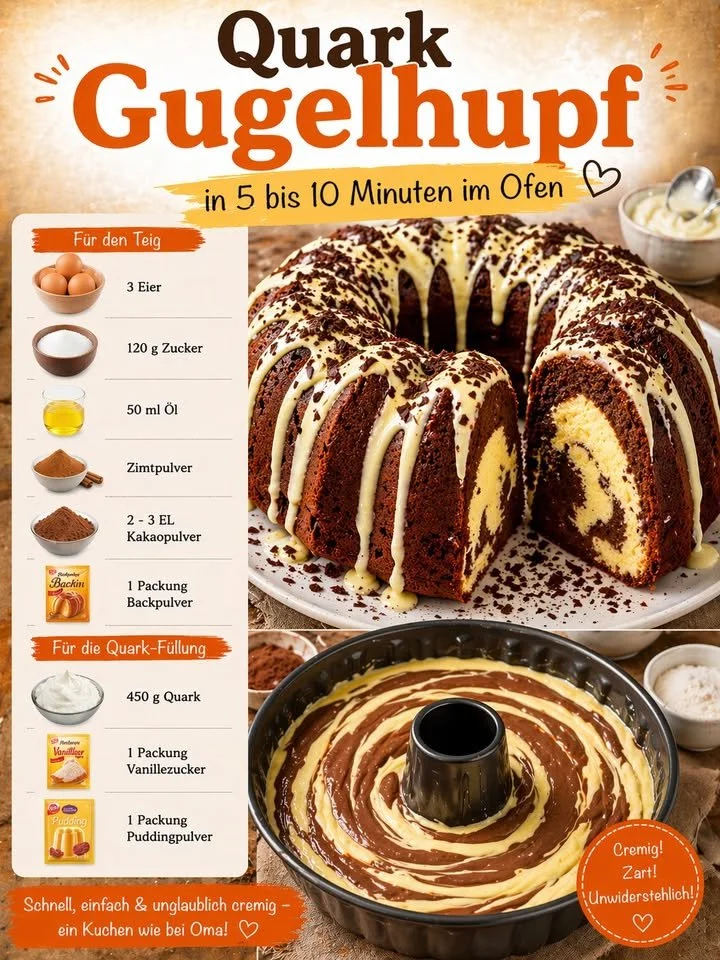 Köstlicher Quark Gugelhupf auf einem Teller, perfekt für jeden Anlass.