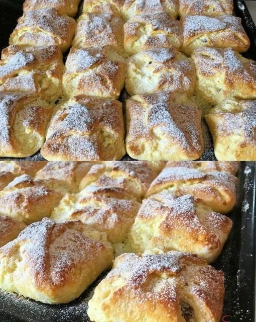 Leckere Quarktaschen mit frischen Zutaten auf einem Teller