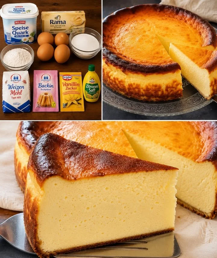 Schneller Käsekuchen mit frischem Quark und knusprigem Boden