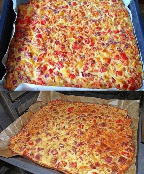 Leckere Schüttelpizza auf einem Teller serviert, bereit zum Genießen.