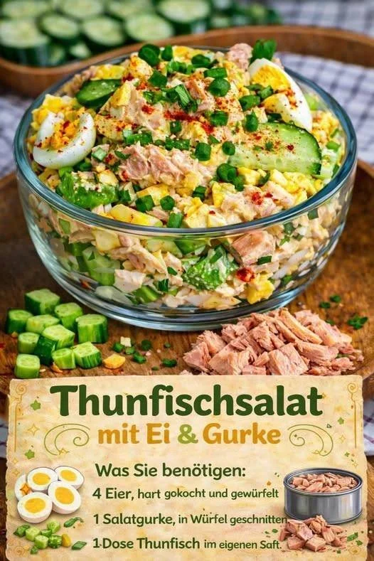 Delizierter Thunfischsalat mit frischen Zutaten und ansprechender Präsentation.