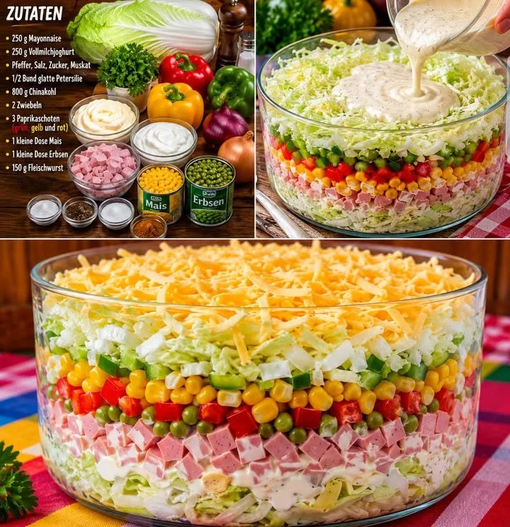Übernacht Salat - gesunder und leckerer Salat für jede Mahlzeit