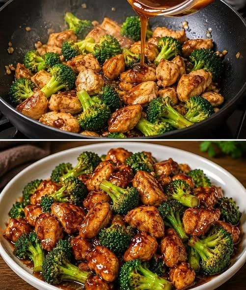 Asiatisches Brokkoli-Hähnchen mit orientalischen Gewürzen und frischem Gemüse